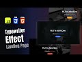 Creative Landing Page with Typewriter Effect | HTML, CSS, JS