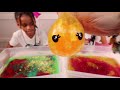 cutting open squishy slime