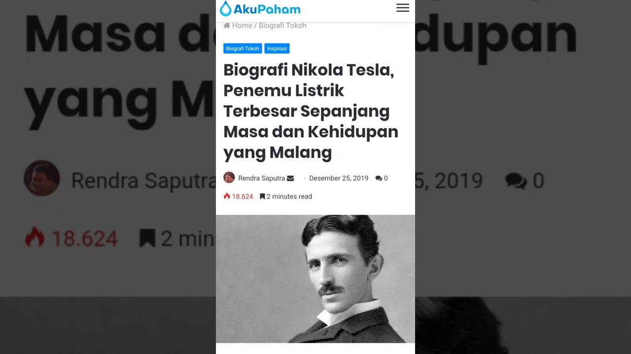 BIOGRAFI NIKOLA TESLA PENEMU LISTRIK TERBESAR SEPANJANG MASA - YouTube