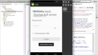 Android Login using shared preferences tutorial pt 2