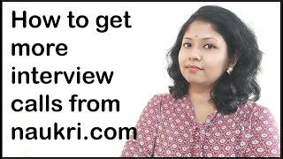 How to get more interview calls from naukri.com | #naukrijobs