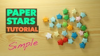 How to Make lucky Paper Star ORIGAMI / Chinese paper star VERY EASY tutorial / DIY