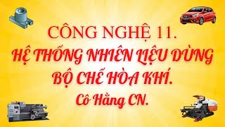 [Công nghệ 11 ] HỆ THỐNG NHIÊN LIỆU DÙNG BỘ CHẾ HÒA KHÍ/Cô Hằng CN.