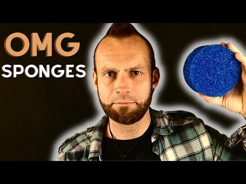 1 Minute Asmr 50 Aggressive Sponges Youtube