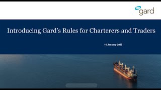 Gard Webinar Introduction to the New Rules for Charterers 16 June 2025