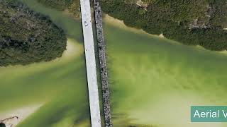 Aerial View Of A Long Bridge