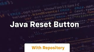 java reset button