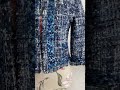 navy chanel tweed fashion sewing beading