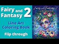 Fairy and Fantasy 2 Line Art Coloring Book | Christine Karron | Flip Through