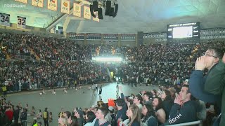 Gampel Pavilion packed with fans anticipating the Championship title