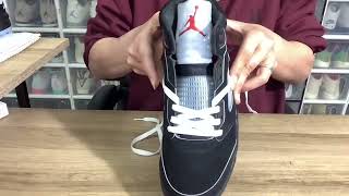 Air Jordan 5 Black Metallic Reimagined Lace Tutorial