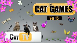 CAT Games | Ultimate Cat TV Bugs and Butterflies Compilation Vol 15 🪲 🐞🦋🦗🐜  Videos For Cats to Watch