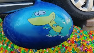 Experiment Car vs GIANT ORBEEZ WATER BALLOON | Crushing Crunchy & Soft Things by Car!