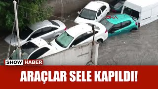 Gaziosmanpaşa'da çok sayıda araç sele kapıldı!