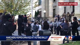 Graham officials pepper spray, arrest people after traffic blocked during voter rally