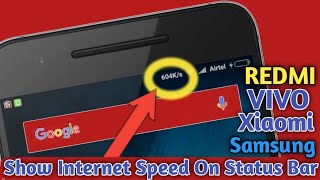 How to Enable Internet speed mater on Notification Bar || Redmi || Poco || Xiaomi || Vivo || Samsung