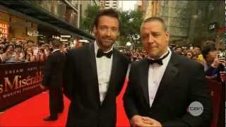 Hugh Jackman & Russell Crowe on the Project 21/12/12 Les Miserables