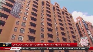 Oakland votes to limit rent increase to 3%