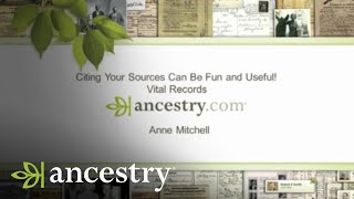 Sourcing Your Vitals - Citations for Birth, Marriage and Death Records | Ancestry