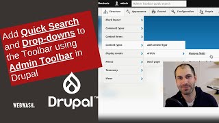 Add Quick Search and Drop-downs to the Toolbar using Admin Toolbar in Drupal