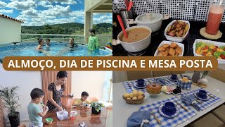 APROVEITANDO A PISCINA, MESA POSTA PARA O CAFÉ, ALMOÇO FRESQUINHO, AÇAÍ E MAIS...