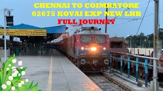 M.G.R CHENNAI CENTRAL TO COIMBATORE | KOVAI EXPRESS NEW LHB COACH.