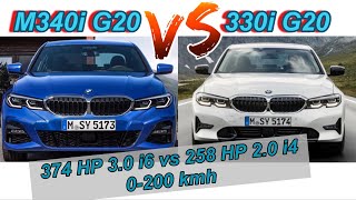 BMW M340i G20 vs 330i G20 | 374 HP 3.0 i6 Big Brother vs 258 HP 2.0 i4 Strong Brother | PS Hugo