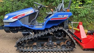 ISEKI TPC153 Track Compact Tractor \u0026 New Flail Mower