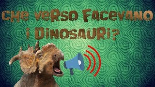 Che verso facevano i dinosauri?