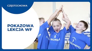 Pokazowa lekcja WF - uczniowie i nauczyciele z Częstochowy ćwiczą z FitSchool