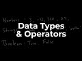 Data Types and Operators in Python