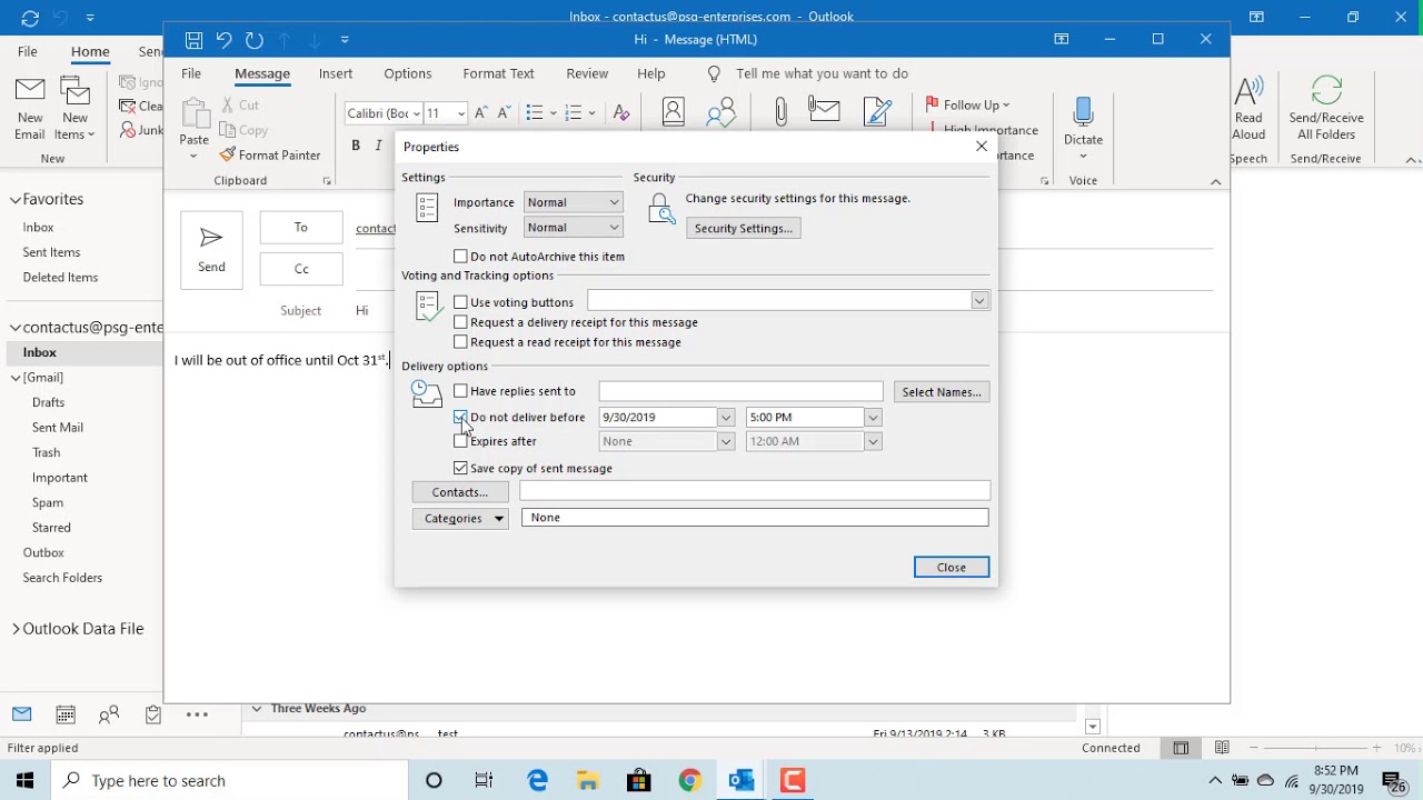 How To Schedule An Email In Outlook - Office 365 | เรียนรู้การเขียน ...