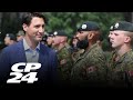 Prime Minister Justin Trudeau arrives in Latvia