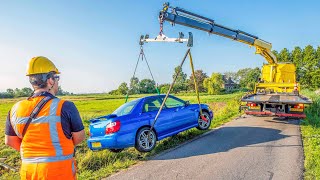 Subaru impreza wrx crashed in the ditch