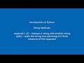 Python String Methods - replace(), split()