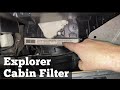 2011 - 2019 Ford Explorer Cabin Air filter - How To Change Remove Replace - A/C AC Filter Location