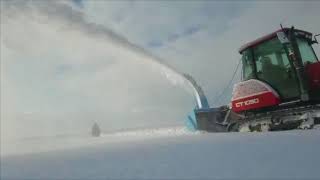 2017年冬まえむき君北海道の大雪原での除雪