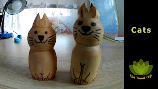 Woodturning a Cat - A simply funny animal design for the beginner and cat lovers