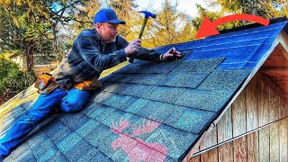 PROPER Shingle Install + Ridge Ventilation. Shed Studio Build Ep. #6