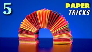 5 Amazing Paper Tricks || Easy Paper Experiments