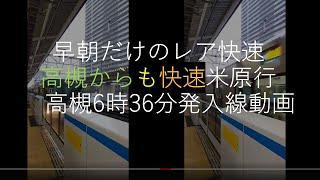 高槻からも快速米原行　高槻6時36分発入線動画　2021年7月8日　【撮り鉄#36】