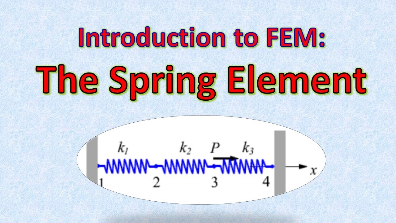 LINEAR SPRING AS A FINITE ELEMENT//Intro To #FEM - Lec 02/23 - YouTube