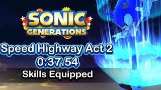 Sonic Generations Speed Highway Act 2 Speedrun (0:37.54)