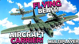 TAKING OFF From A FLYING AIRCRAFT CARRIER In Multiplayer Stormworks!