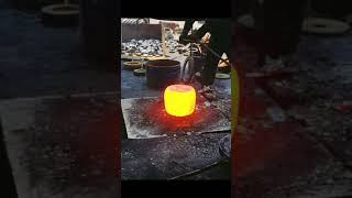 How large iron bar is forged