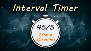 45/5 Interval Timer || Tabata 45/5 Timer || TheTimer2Go ||