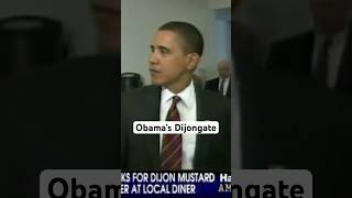 A scandal unlike any other: Obama putting Dijon mustard on his burger.