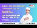 KULIAH MAGHRIB : PROF. MADYA DATO' MOHD IZHAR ARIFF  MOHD KASHIM