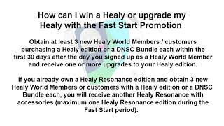 Healy FAQ Fast Start Promotion - How can I win or upgrade my Healy (C)