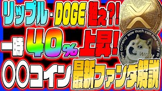 【仮想通貨】リップル・DOGE超え？！ 一時40%上昇！  〇〇コイン最新ファンダ解説【リップル】【XRP】【フレア】【FLR】【Apeコイン】【エイプコイン】【apecoin】【BAYC】